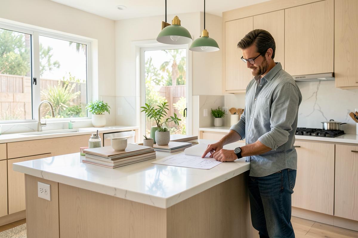 Homeowner planning a tasteful home renovation